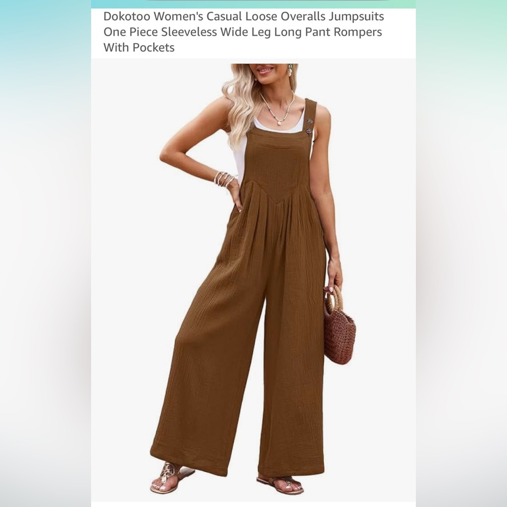 Elegant Brown Wide-Leg Jumpsuit